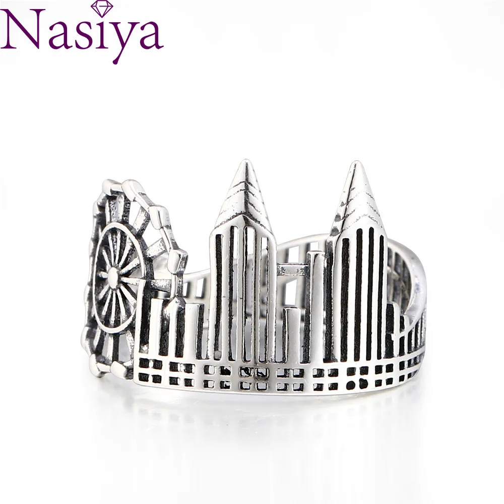 Женское кольцо из серебра 925 пробы в виде лондонского города|Кольца| |