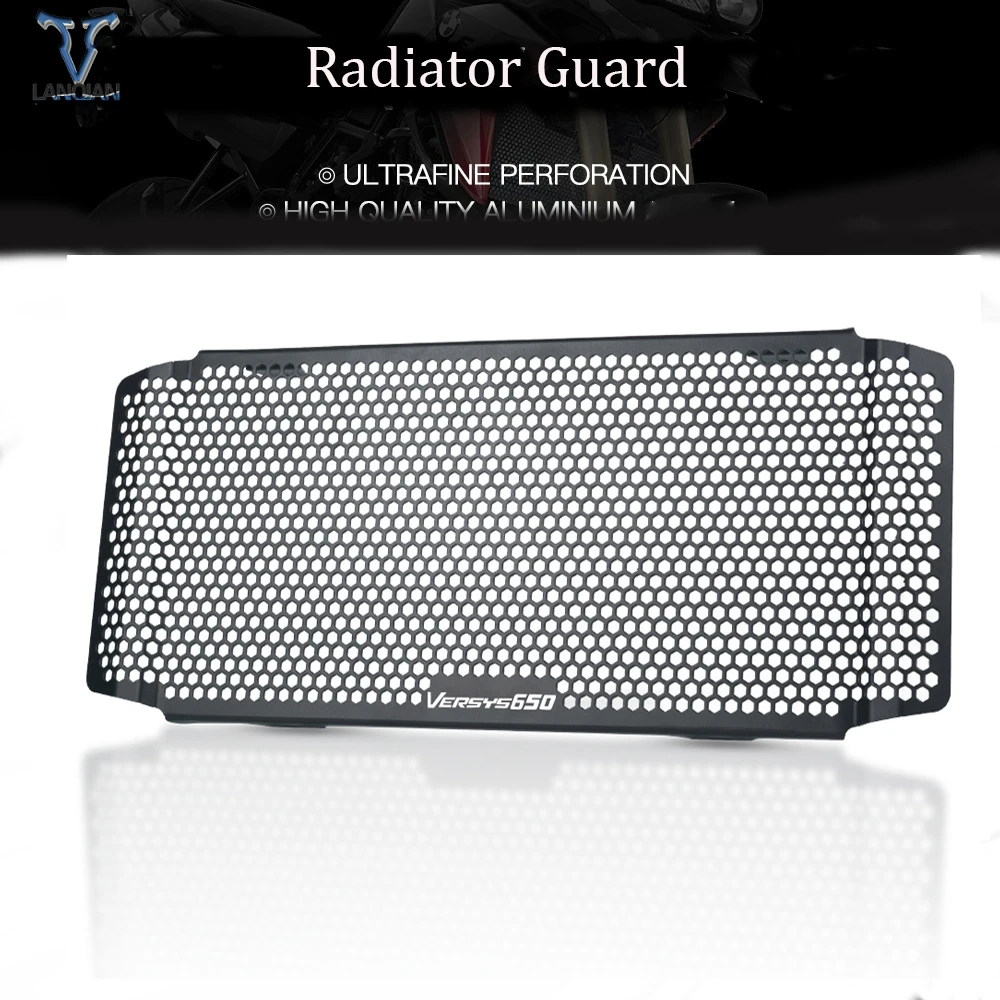 

For Kawasaki Versys 650 Radiator Guard 2015 2016 2017 2018 Motorcycle Accessories Aluminum Radiator Grille Guard Cover with logo