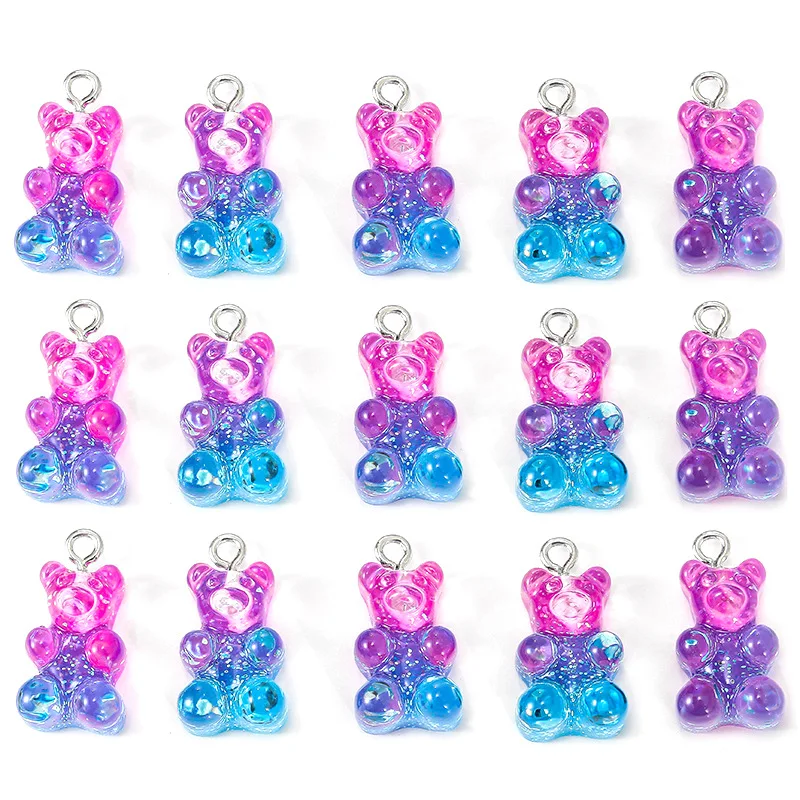 10 шт. подвески из блестящей смолы 11 х17 мм