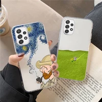 van gogh starry night oil painting phone case transparent for huawei p20 p30 p40 honor mate 8x 9x 10i pro lite