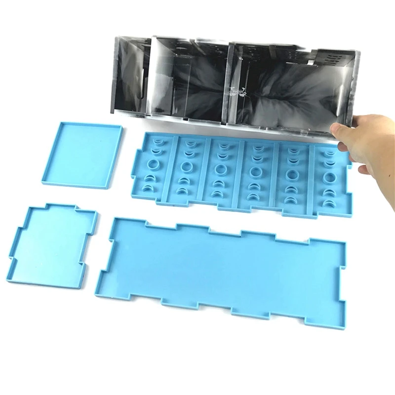 

Drawer Separated Division Free Combination Storage Box Epoxy Resin Mold Organizer Case Silicone Mould DIY Crafts