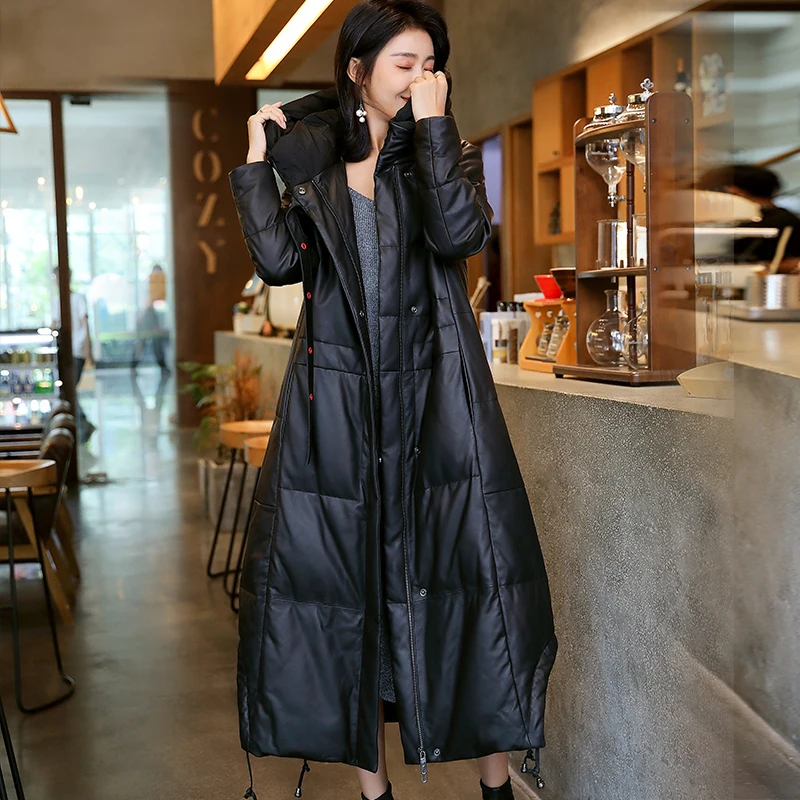 Пальто с натуральным мехом из овчины Женская куртка осенне-зимнее пальто женская