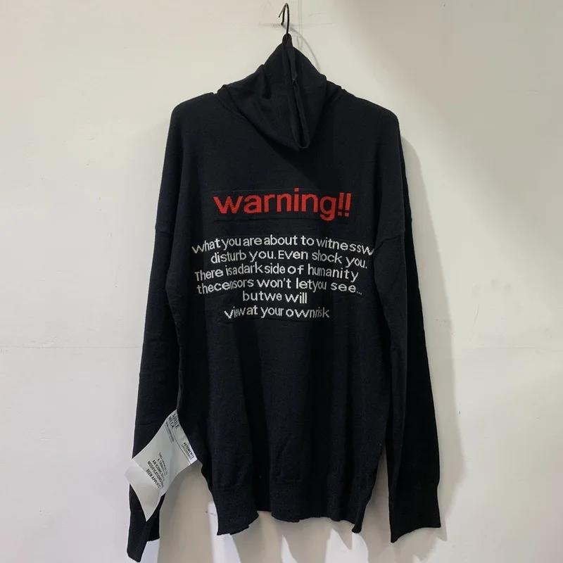 

2021ss VETEMENTS Hoodie Men Women Warning Sweater High Quality Cotton Vetements Sweatshirts Fashion VTM Hoodies