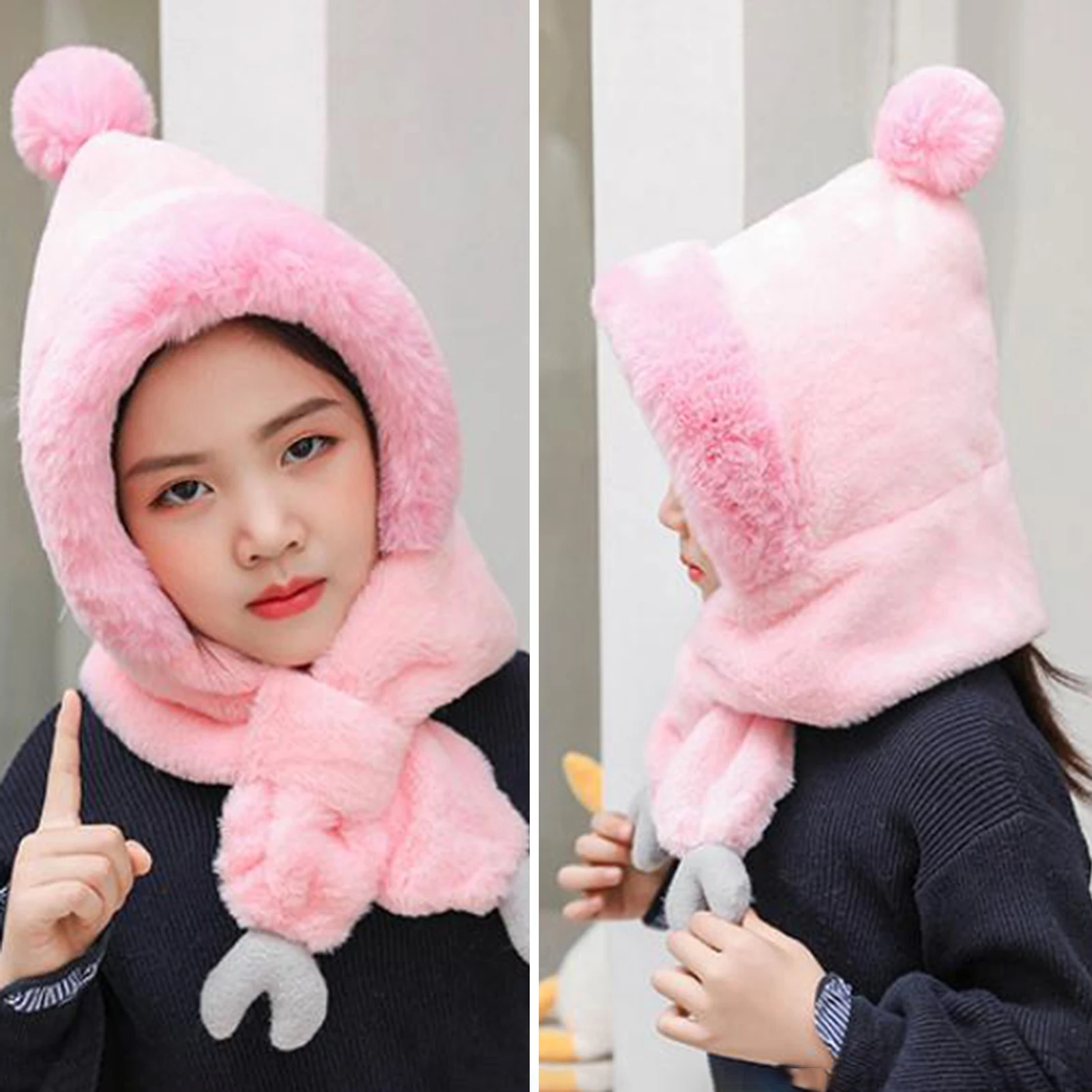 Детские шапки Осень Зима Вязаная Шапка бини детская ветрозащитная теплая шапка с