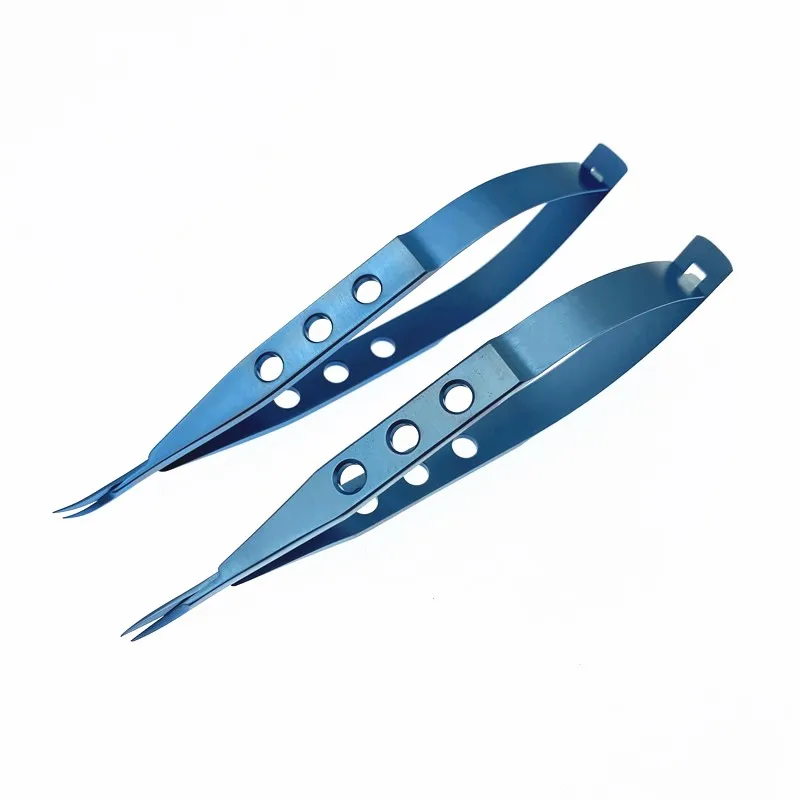 

Ножницы Для радужной оболочки 105 мм Титан офтальмологических хирургических ножницы двойного века ножницы