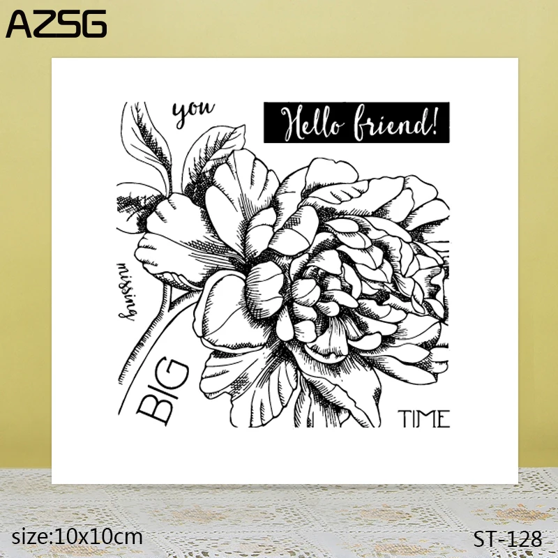 AZSG очаровательный фон розы цветы прозрачные штампы для DIY