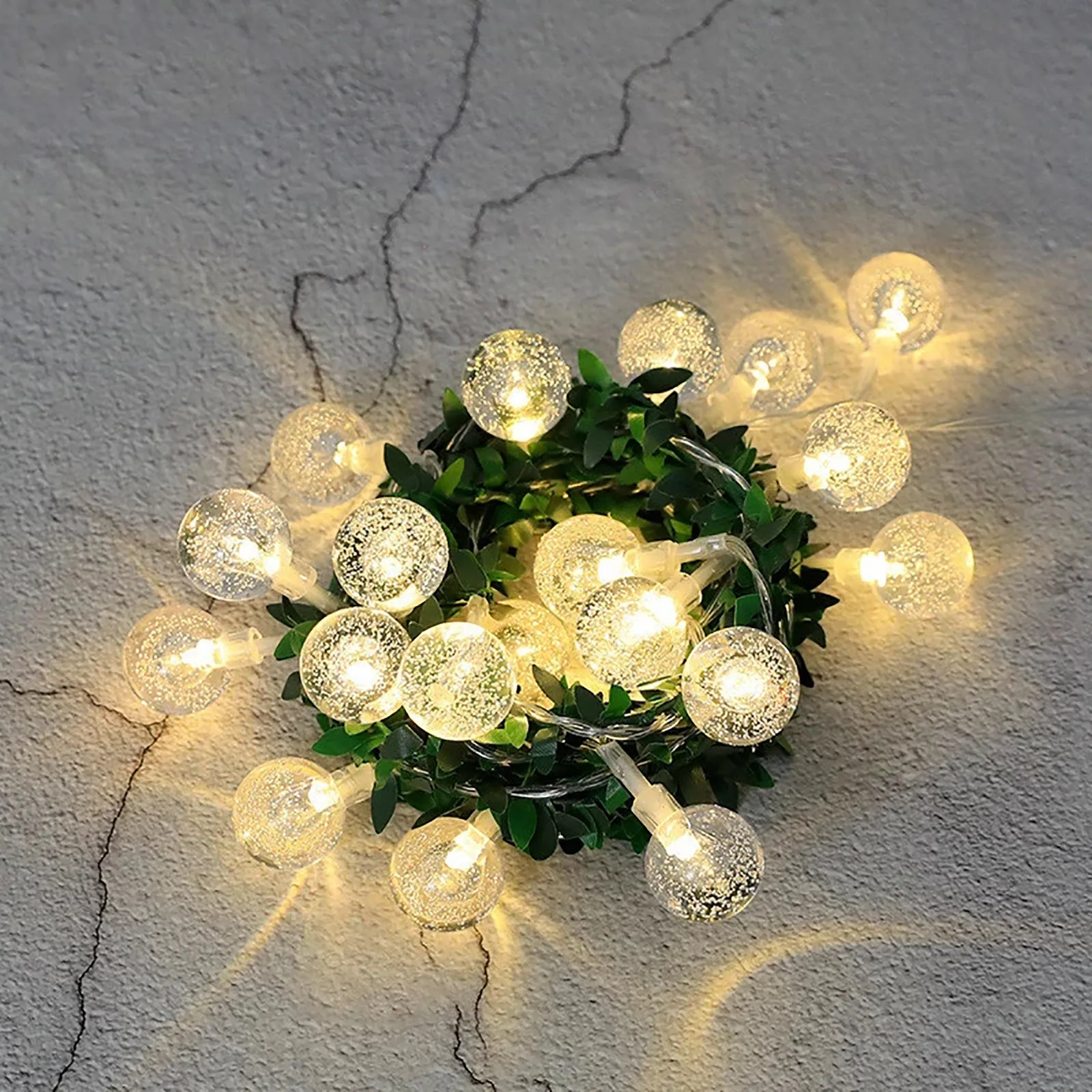 Fairy Lights String Monstera Leaf Festoon Wedding Party Decoration Christmas New Year's Decor Curtain Lamp Ball Chain | Дом и сад