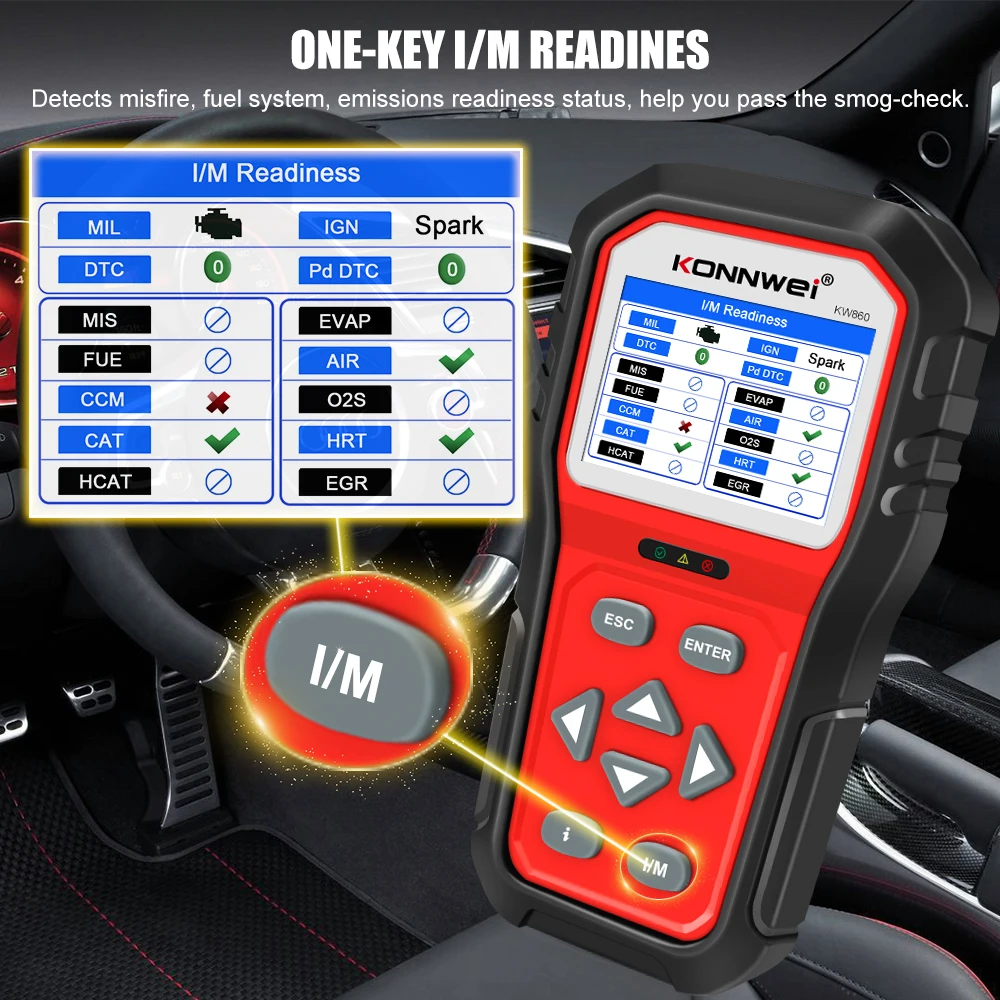 Автомобильный сканер KONNWEI KW860 Инструменты OBD2 диагностический инструмент