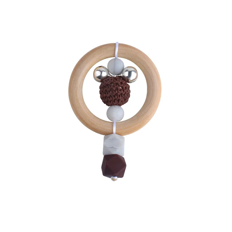 Mordedor de madera para beb&eacute;, sonajero para ni&ntilde;o peque&ntilde;o, juguete mordedor para beb&eacute;, anillos de dentici&oacute;n para reci&eacute;n nacido, accesorios de mano para lactancia-3
