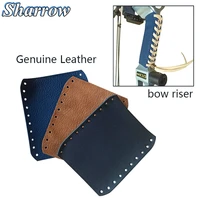 compound bow and hunting recurve bow riser grip protective leather case handle genuine leather delicate touch sweating non slip