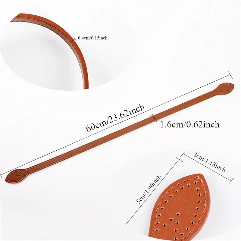 Women bag Handles Replacement DIY Handbag Strap 61cm PU Leather Bag Strap Fashion Lady Belt Bag Shoulder Strap Bag Accessories