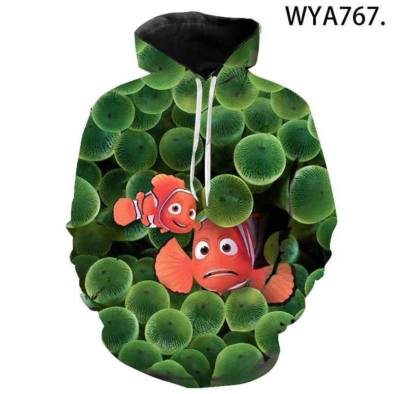 

Толстовки с рисунком в виде крутой фурнитуры Немо для мужчин и женщин, Детская уличная одежда, пуловер, толстовки с длинным рукавом для маль...