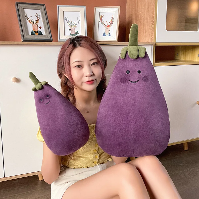 

Decompression Eggplant Stuffed Toys Soft Fidget Plush Toy Cute Creative Mr. Eggplant Pillow Doll Children Girl Birthday Gifts