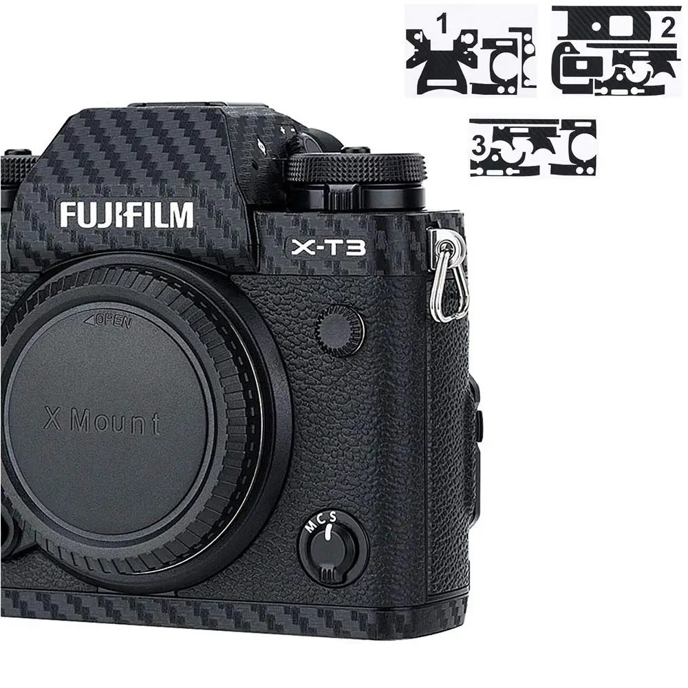 Антицарапина корпус камеры из углеродного волокна пленка комплект для Fujifilm X-T3 XT3 X-T30 XT30 наклейка для украшение в виде камеры защита