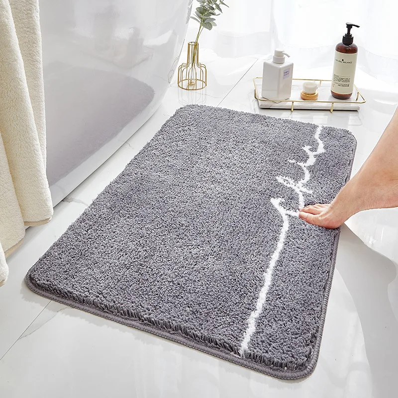 

Eovna High Quality Non-Slip Bath Mats Absorbent Shower Bathroom Carpets Soft Toilet Floor Hair Rugs for Home Decor 40x60cm