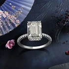 Женское серебряное кольцо с бриллиантом, обручальное кольцо с бриллиантом, большие обручальные кольца Goshenite Beryl 5A с цирконом S2R1S2R0979