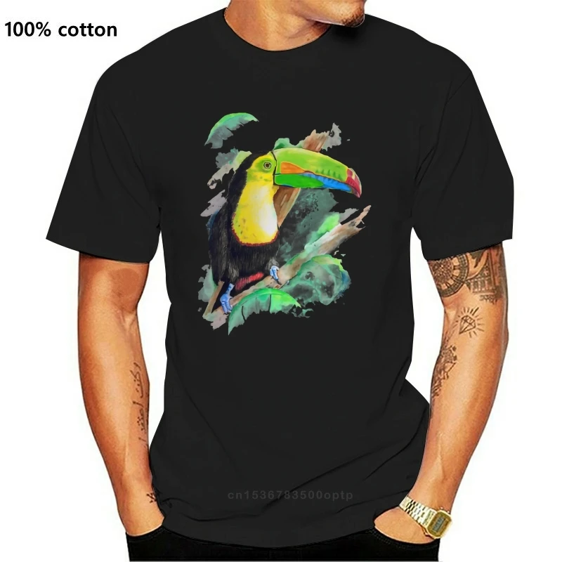 

T Shirt Men Funny Tshirt Toucan Tropic Graphic T-Shirt