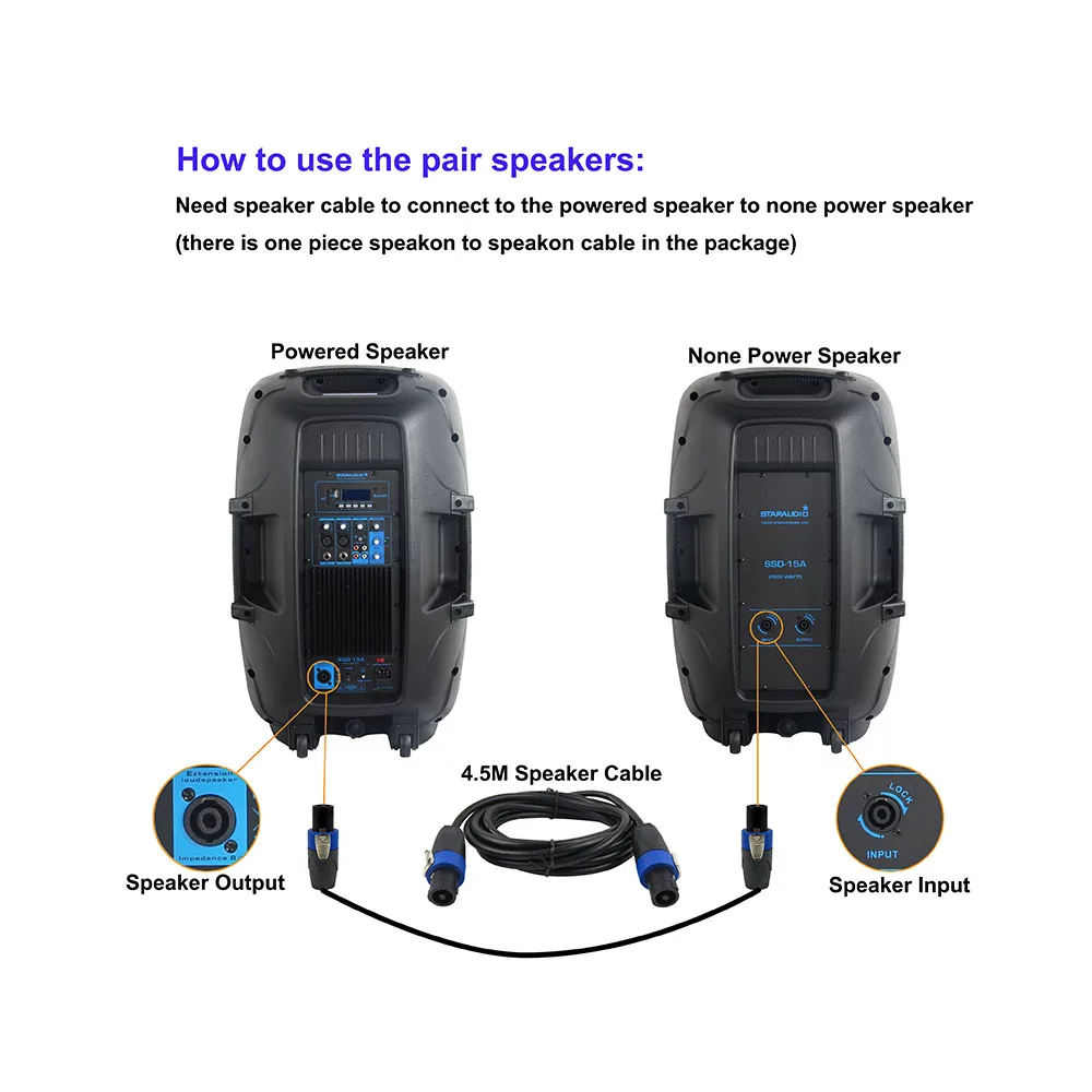 구매 Pair-15 인치 2500W PA 전원 액티브 USB BT 스피커 삼각대 스탠드 4 채널 UHF 헤드셋 무선 마이크, 컴퓨터 주변 기기, 유선, 무선, 마이크, Pc, 컴퓨터, Pc, 휴대용, 뛰어난 음질, 고성능