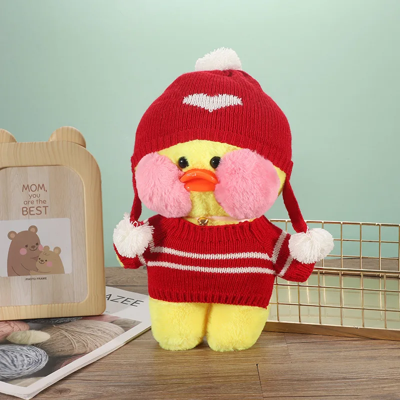 

Hat Clothes Suit Collocation Accessories For 30CM LaLafanfan Kawaii Yellow Duck Plush Toys Animal Dolls Christmas Series Wearing