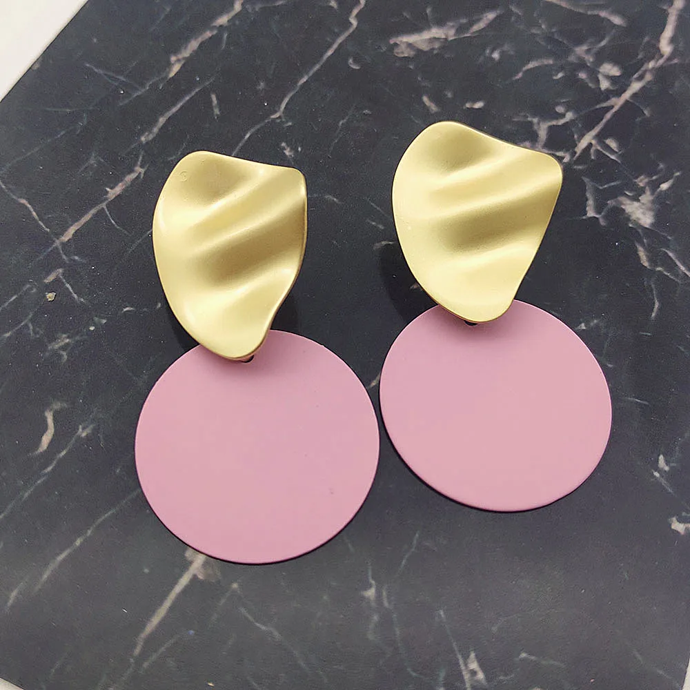 2019 необычные металлические волнистые геометрические серьги висящие круглые