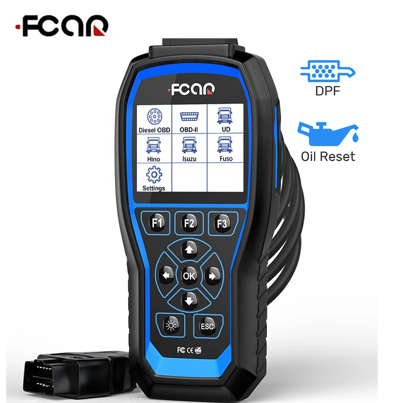

Сканер диагностический FCAR F506 Pro, считыватель кодов, тестер напряжения аккумулятора двигателя, ЭБУ, масла, DPF, сброс дизельных двигателей, гру...