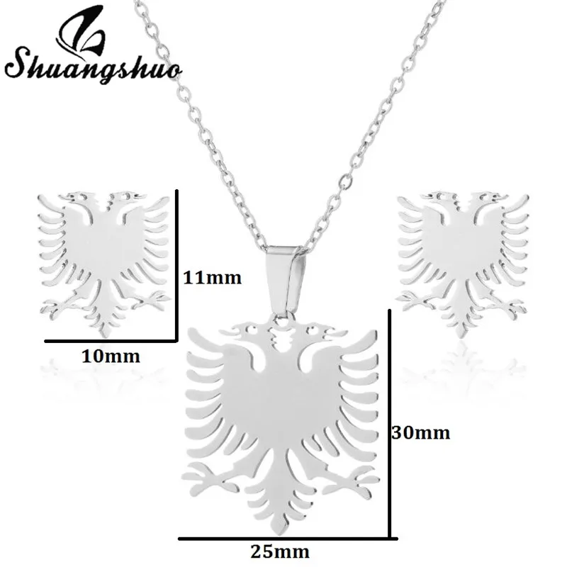 Shuangshuo Модные женские девочки дети Мужчины Ювелирные наборы перо карта животное