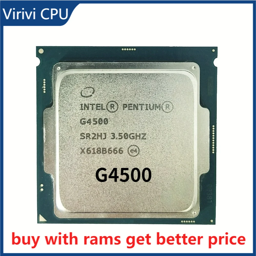 

Intel Celeron G4500 3.5 GHz Dual-Core Dual-Thread 51W CPU Processor LGA 1151
