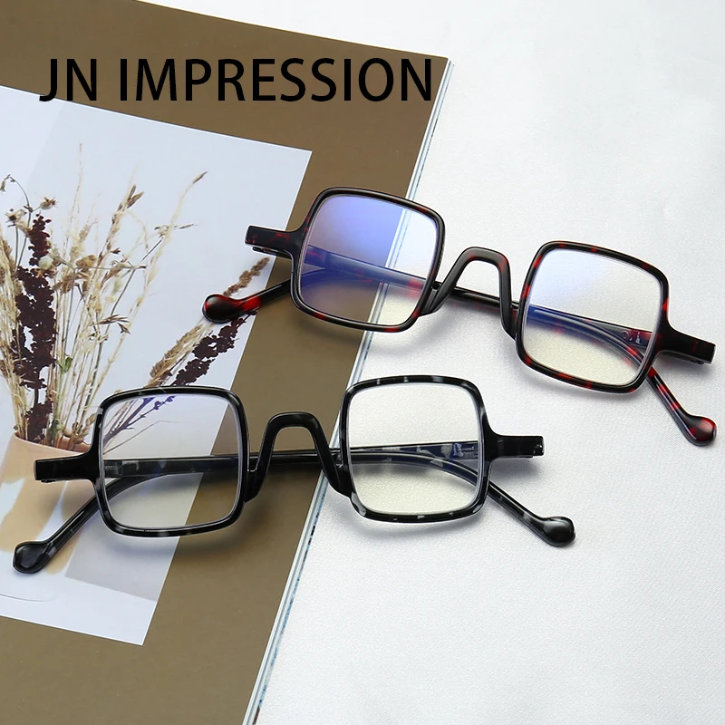 J N Blue-light-proof reading glasses Square frame Plastic mirror leg Prescription +1.0+1.5+2.0+2.5+3.0+3.5+4.0 T18188 | Аксессуары для