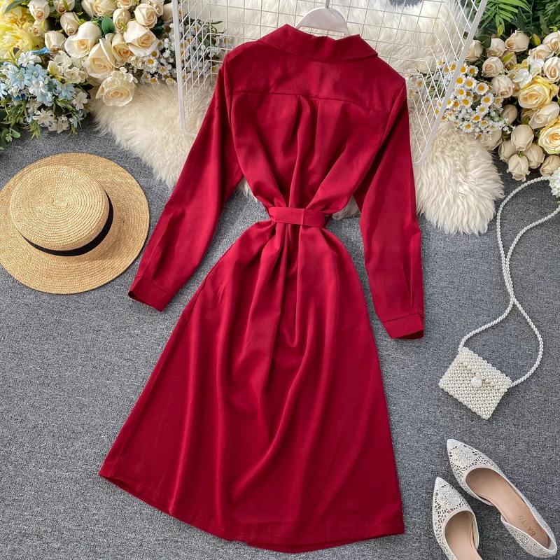 FTLZZ женское сексуальное платье с поясом однотонное повседневное элегантное