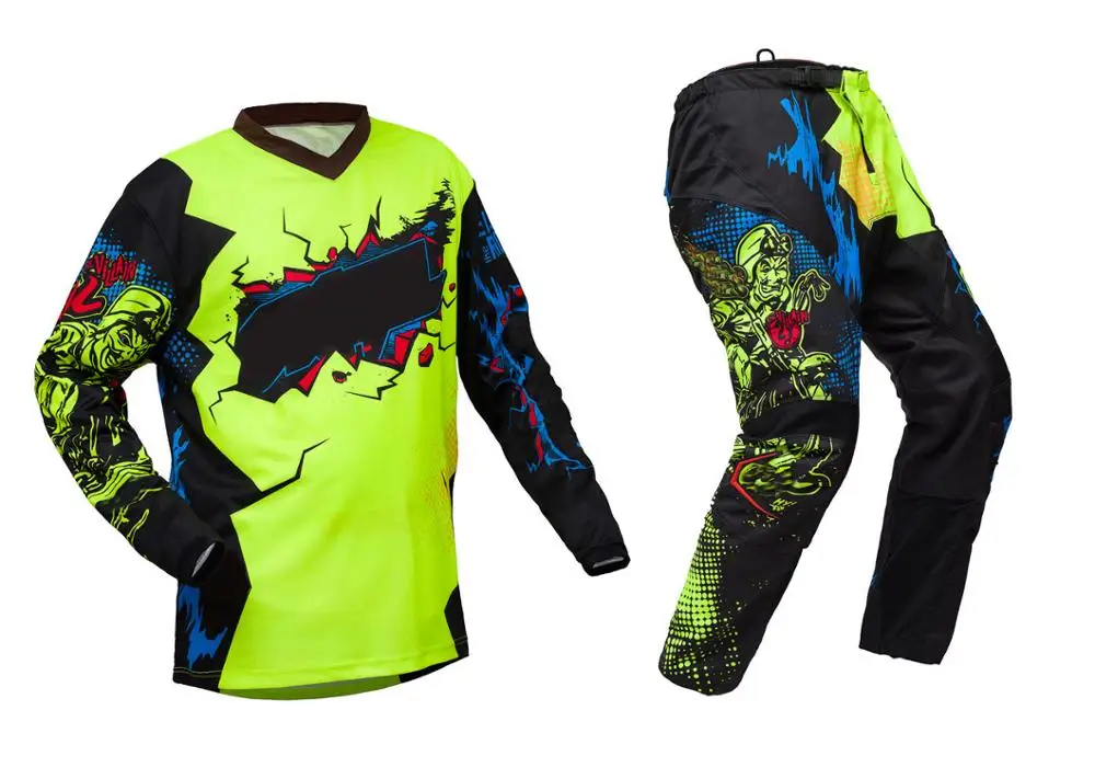 

Hot Sale!Motocross Gear Set Motorcycle Jersey + Pants Racing Gear Combination Mountain Bike riding Suit