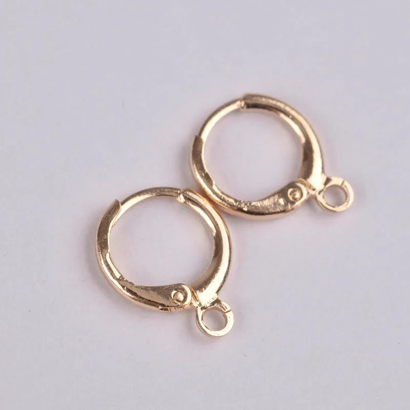 KC Gold 1000 шт 15 мм корейские небольшие кольцевые застежки для сережек крючки для серьг ушные подхваты для штор серьги DIY ручной работы Бисероплетение материалы оптом - Цвет: KC Gold