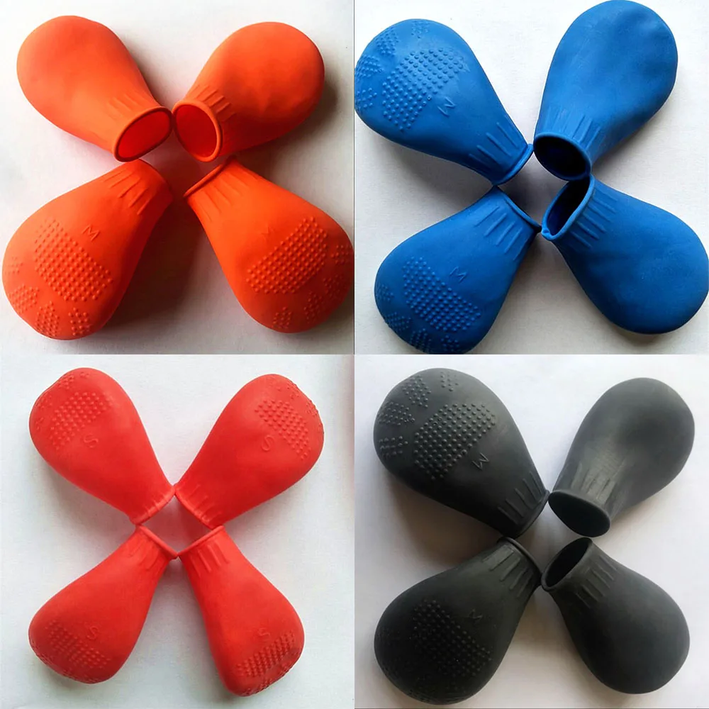 

4 pcs Outdoor Waterproof Dog Shoes Pets Boots Socks For French Bulldog Puppy Dog Cats Non Slip Rubber Rain Dog Socks Candy Color