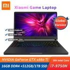 Игровой ноутбук Xiaomi Mi 15,6 дюймов GTX1660Ti i7-9750H 16 Гб DDR4 1 ТБ512 ГБ SSD 144 Гц 72% NTSC игровой компьютер с подсветкой