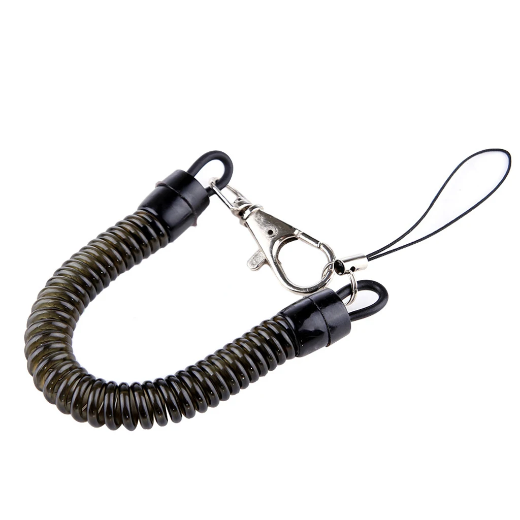 25 см резиновая спиральная цепочка для ключей с выдвижным объективом и