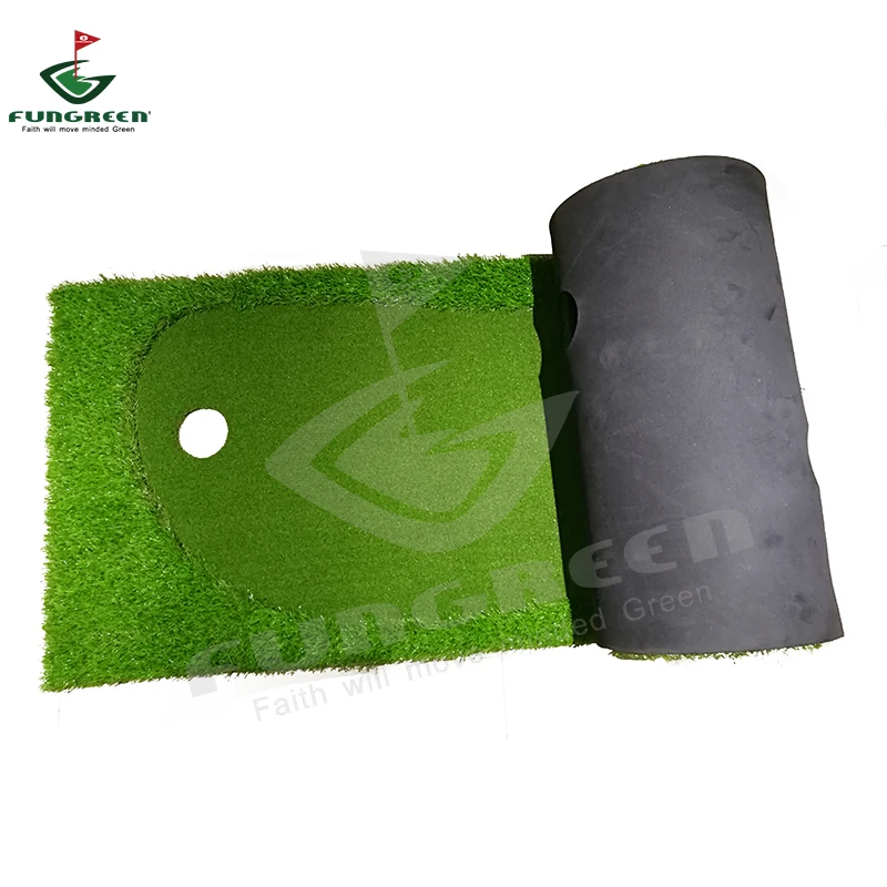 Новый FUNGREEN Golf 5 отверстий зеленый 75x300 см для тренировок в помещении и на улице
