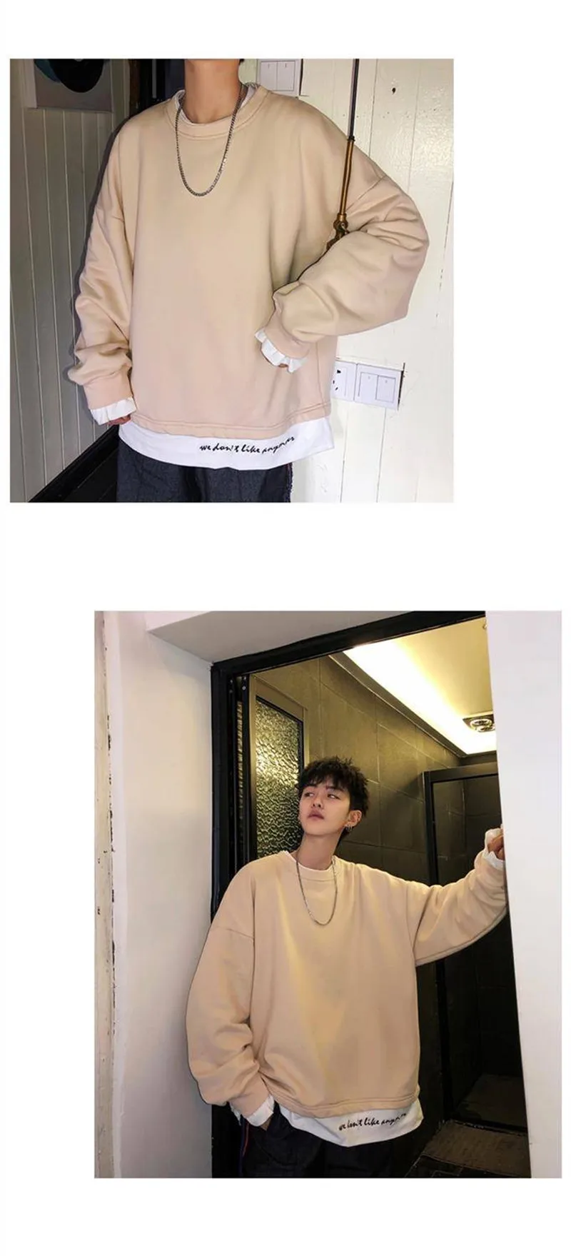 Moon Reflective Hoodies Loose Men's Sweatshirt Orange Autumn Winter Sweatshirts Men Streetwear Cool Japan Hoodies Funny Male