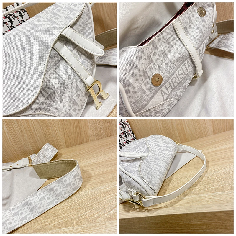 

Shoulder Bags For Women 2021 New Top Crossbody Luxury Fashion Designer Saddle Mahjong Sling Ladies Canvas Leather Chest Handbags