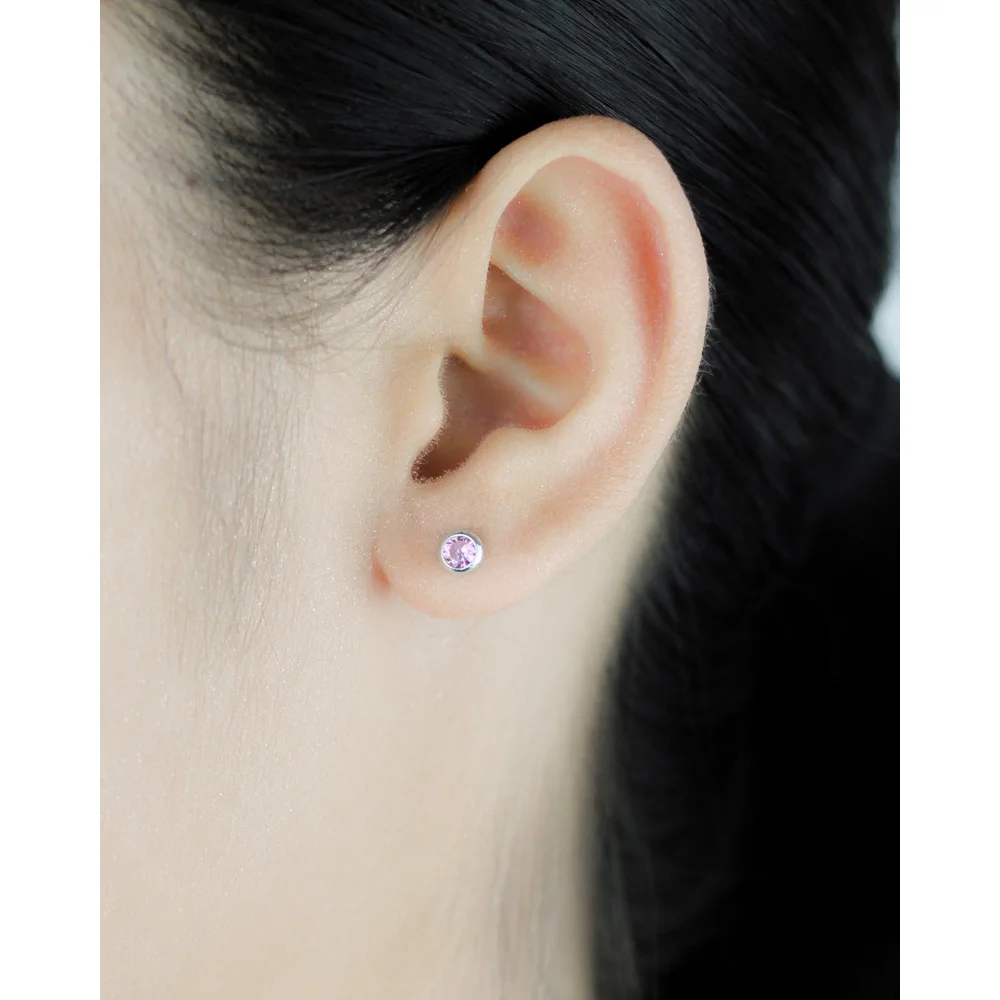 Trustdavis 100% Стерлинговое Серебро 925 пробы Модные Женские Крошечные с синим розовым