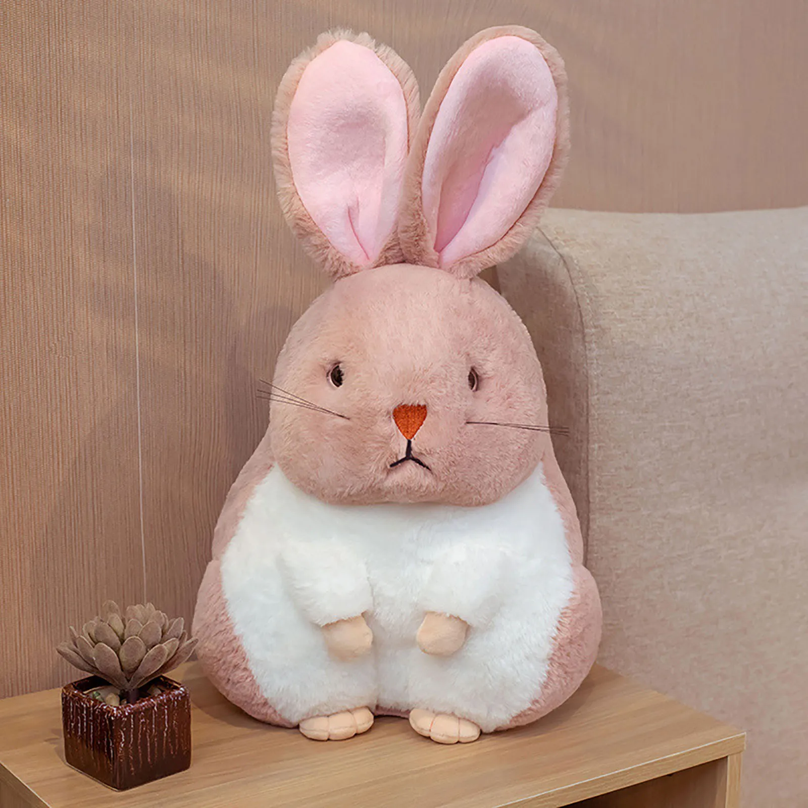 Фото Новая милая плюшевая игрушка мягкая кукла хлопковая и теплая подушка Кролик