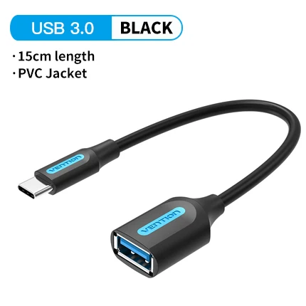 Vention USB C к USB адаптер OTG кабель Type C к USB 3,0 2,0 Женский Кабель-адаптер для MacBook Pro Xiaomi Mi 9 Type-C адаптер