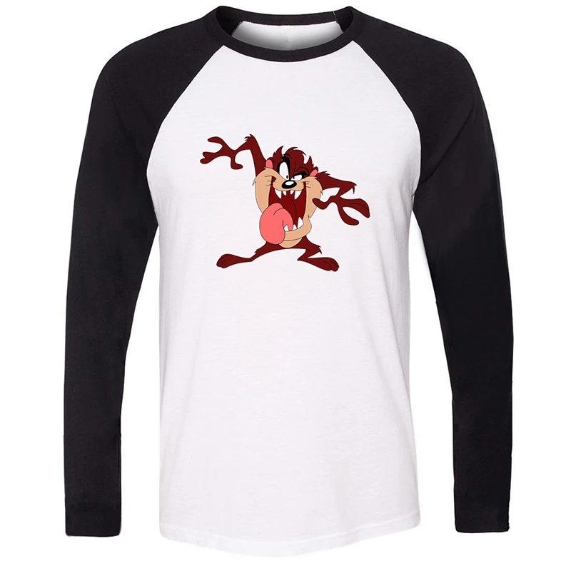 jfRCB1347C Porky Pig Looney Tunes Hungry Taz Mania Looney Tunes Дизайнерская мужская футболка с принтом для парней футболка с графическим принтом хлопковые футболки с длинными рукавами - Цвет: jfRCB1347C