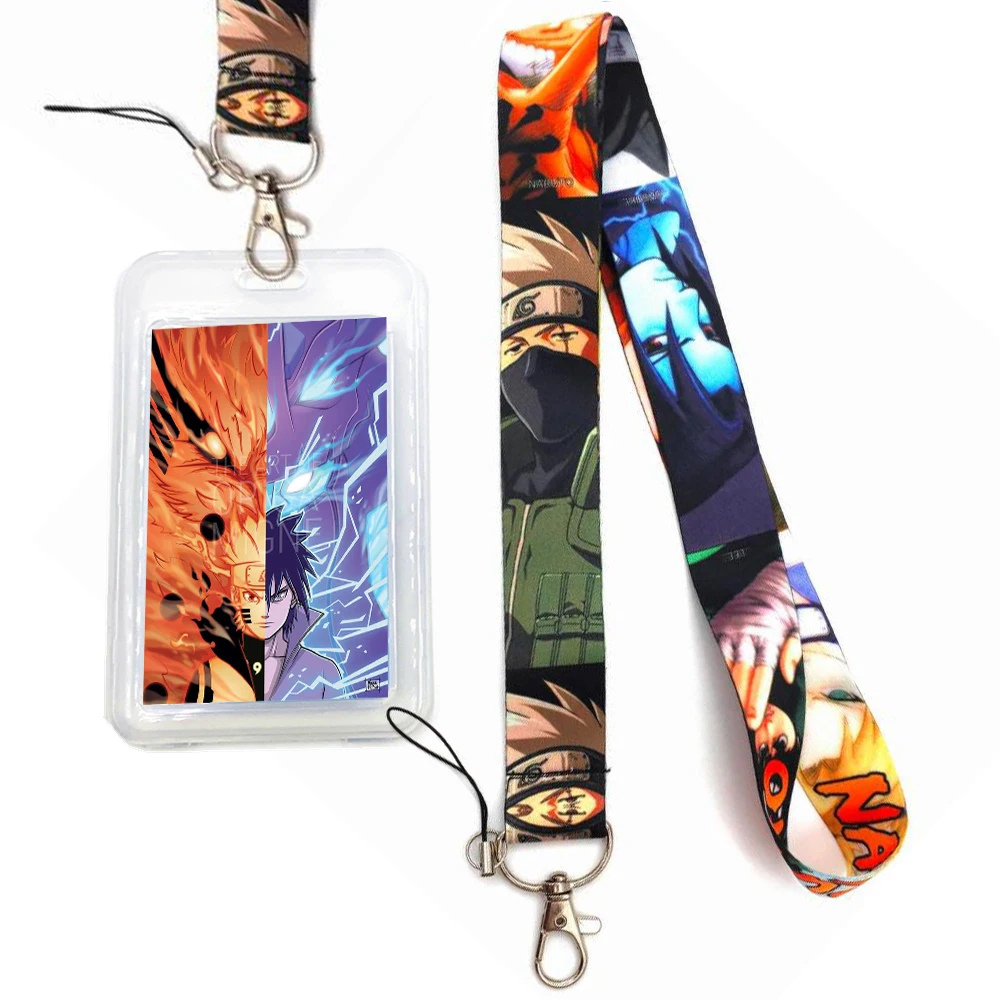 Шнурок с рисунком Наруто ремешок на шею для ключей удостоверения личности