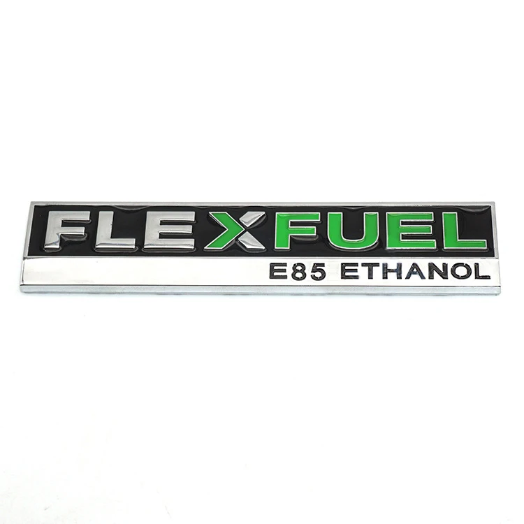 Металлическая Наклейка для автомобильного стайлинга FlexFuel E85 эмблема этанола