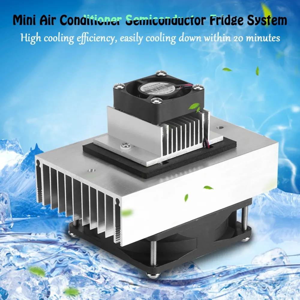 

DIY Cooling System Kit Semiconductor Thermoelectric Peltier Refrigeration Cooling System Mini Air Conditioner Cooling System
