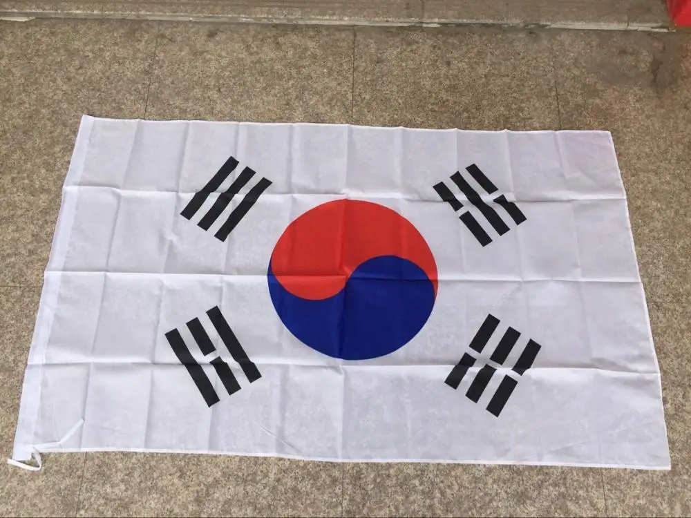 3*5 футов южнокорейский Летающий флаг полиэстер государственные Висячие флаги
