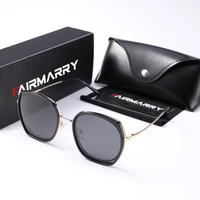 fairmarry oversized sunglasses for women polarized alloy frame sun glasses womens flower eyewear uv400 lunette glasses