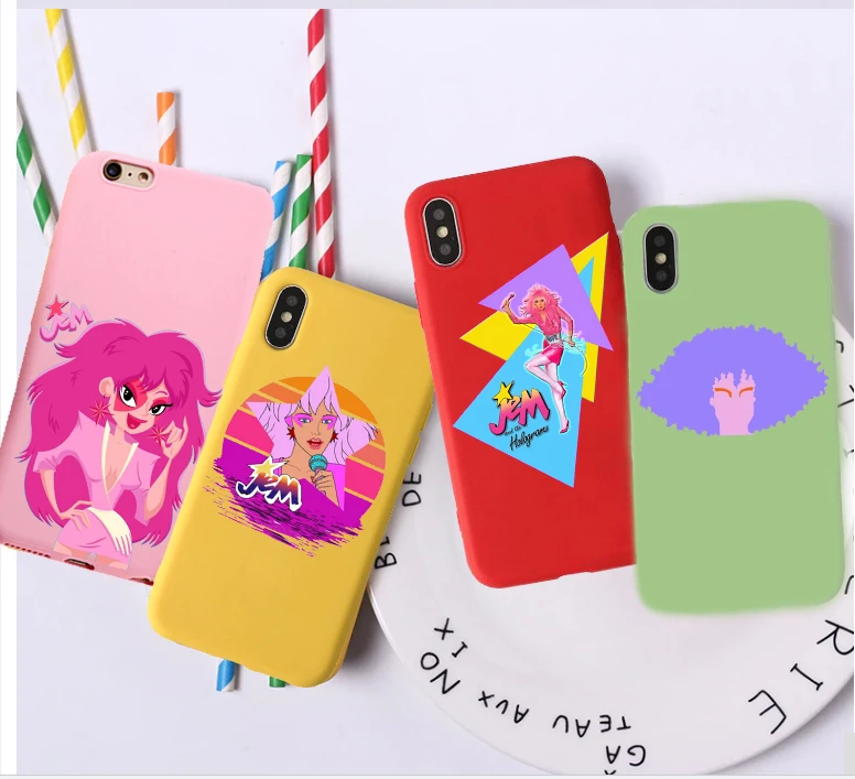 Мультяшный чехол Jem и голограммы карамельного цвета из ТПУ для iphone X 7 XS XR XSMA 11 11Pro