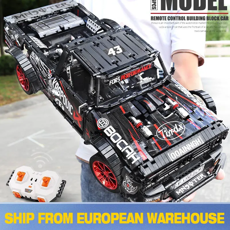 Ешина 23016 DHL F 150 Mustangsd Hoonitruck гоночный автомобиль MOC 22970 подходит 34316 строительные
