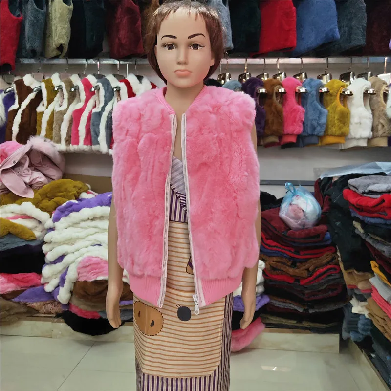 Новинка 2020 осенне зимняя детская одежда пальто из натурального меха кролика Рекс