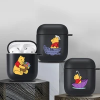 disney cartoon animation pooh bear case for airpods 1 2 earphone funda suitable apple airpods 2 wireless bluetooth charging box